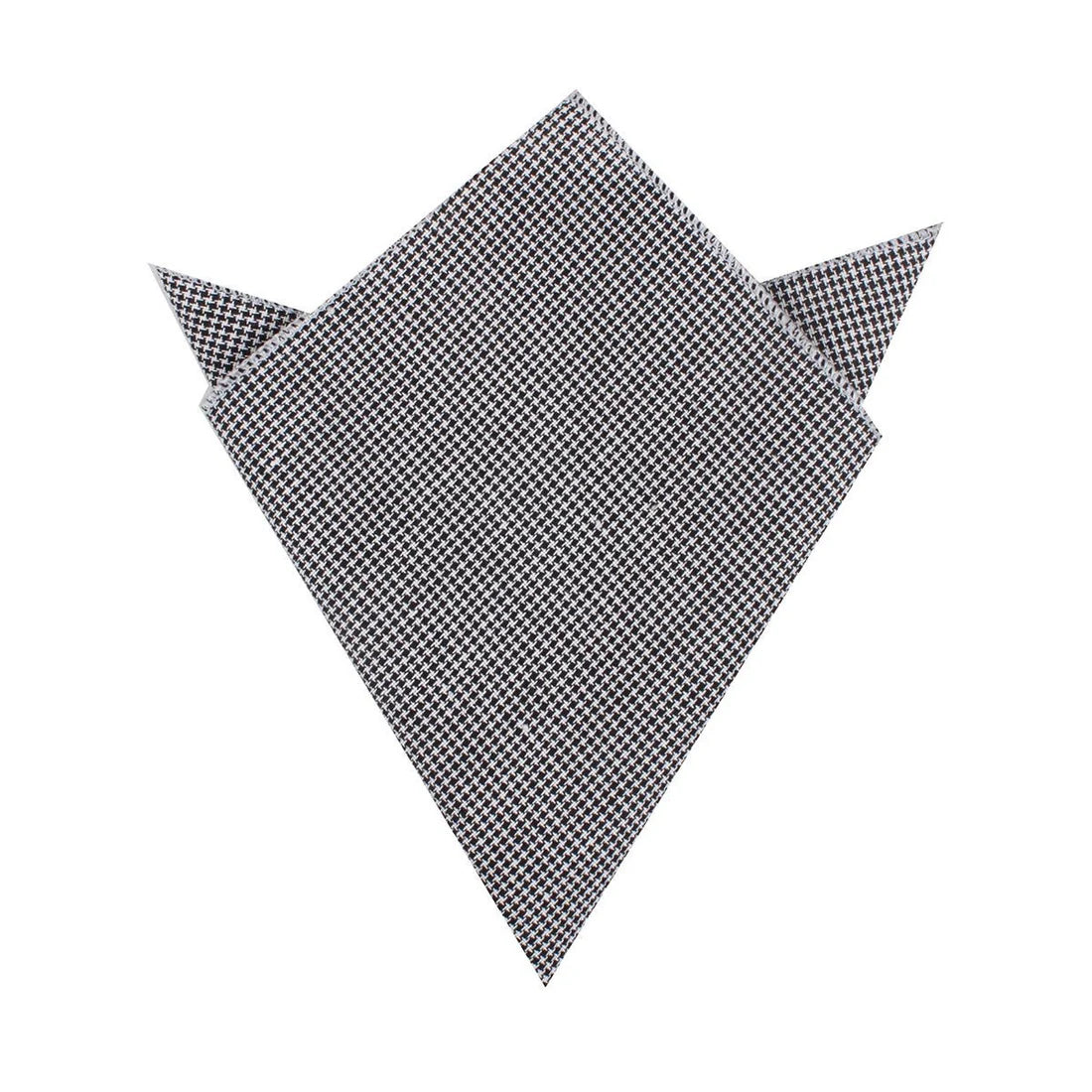 Black and White Houndstooth Pocket Square