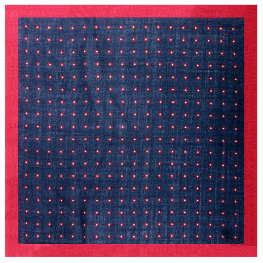 Navy Blue Wool Pocket Square