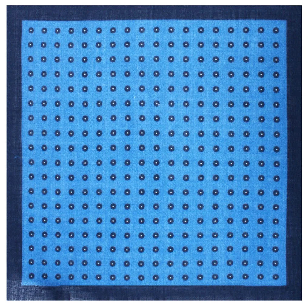 Blue Wool Pocket Square