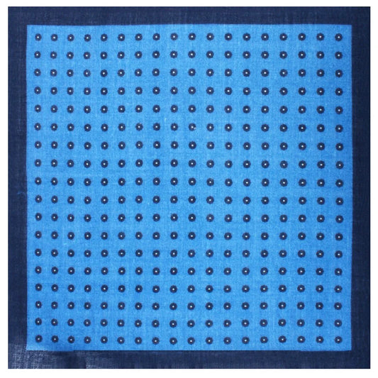 Blue Wool Pocket Square